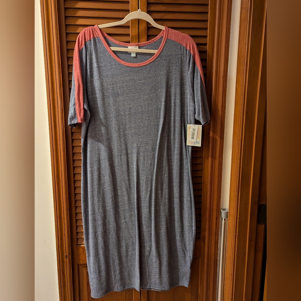 Lularoe Casual Blue and Red Dress